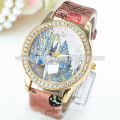 Jinhua fashion style ladies flashing quartz rhinestone silicone watches women geneva